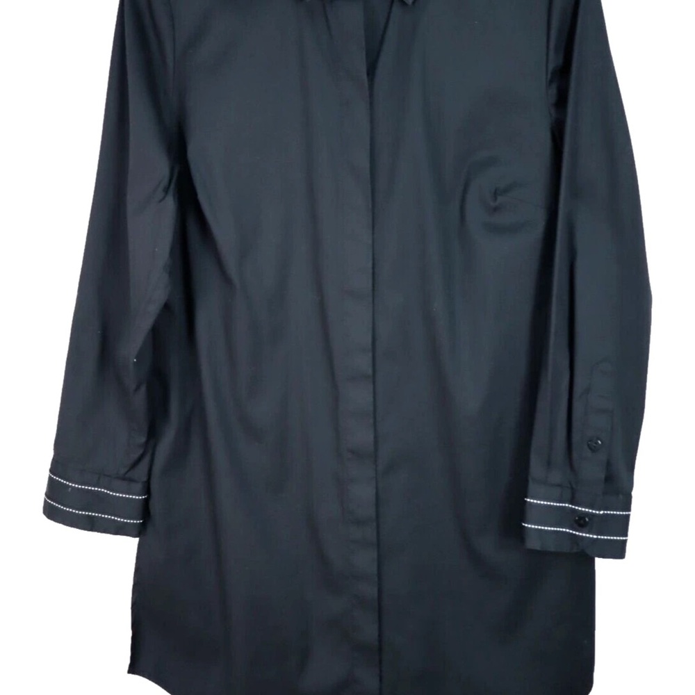 Chico's Black Shirt with White Accents size 2